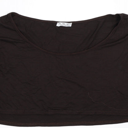 Rokoko Womens Brown   Cropped T-Shirt Size 24