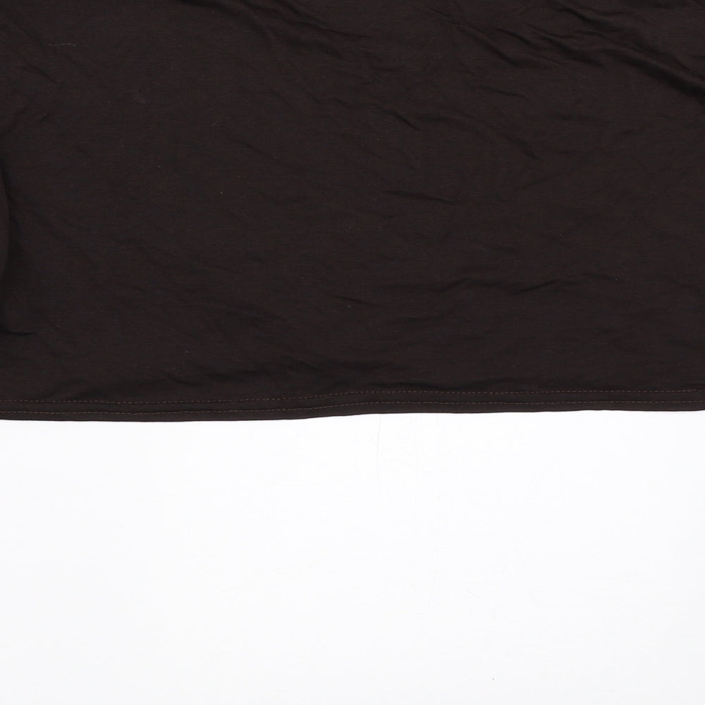 Rokoko Womens Brown   Cropped T-Shirt Size 24