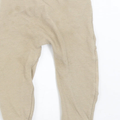 F&F Girls Beige   Jogger Trousers Size 12-18 Months