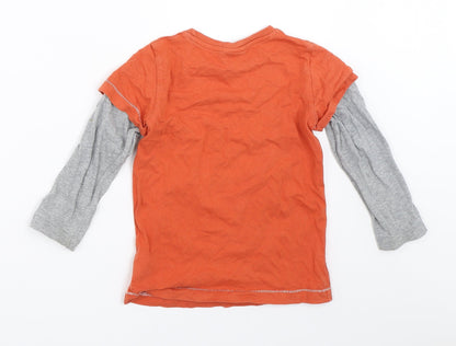 Back view of Next boys’ orange basic t-shirt, size 3, years - lego star wars