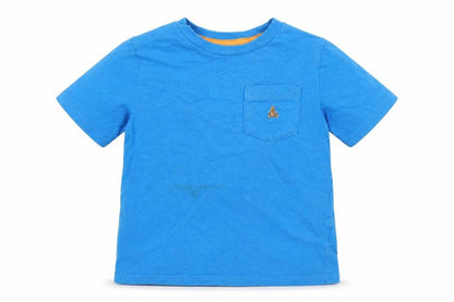 Front view of Gap boys’ blue basic t-shirt, size 2, years