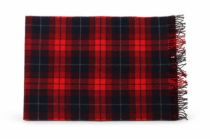 Front view of H&M women’s blue check shawl/wrap