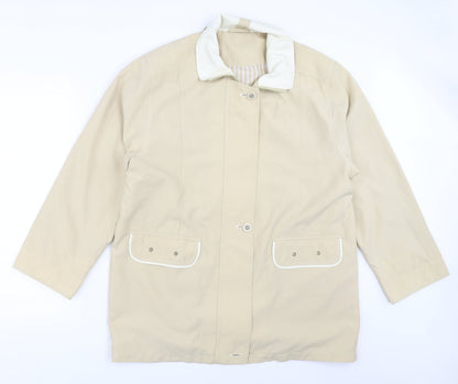 Womens UK Size 16 Canda Beige Overcoat