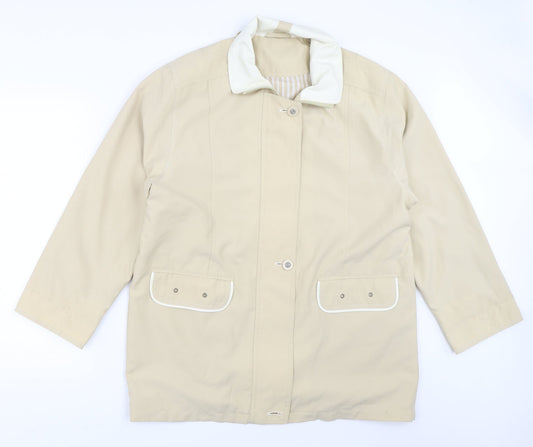 Womens UK Size 16 Canda Beige Overcoat