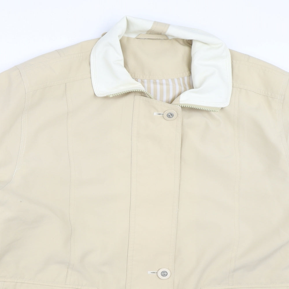 Womens UK Size 16 Canda Beige Overcoat