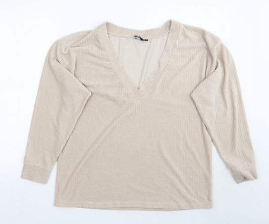 Womens UK Size 12 ASOS Beige Pullover Jumper