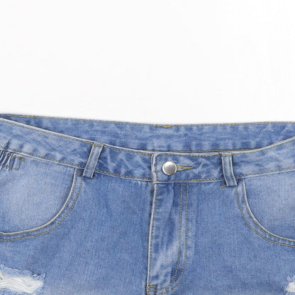 Womens UK Size M Preworn Regular Fit Hot Pants Shorts