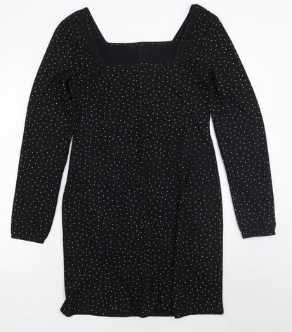Very Womens Black Polka Dot  A-Line  Size 10