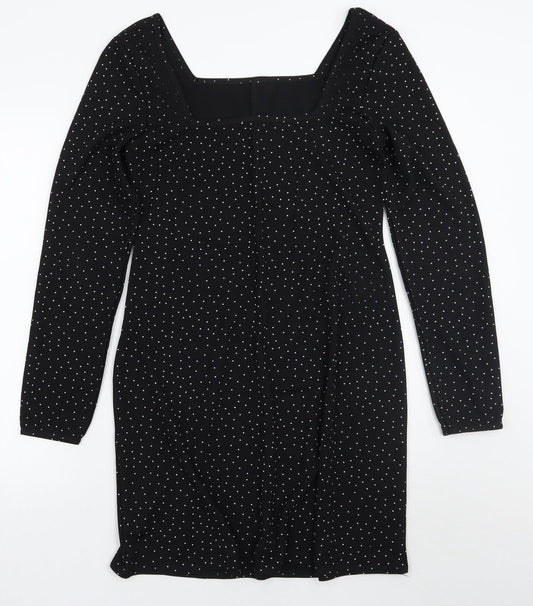 Very Womens Black Polka Dot  A-Line  Size 10