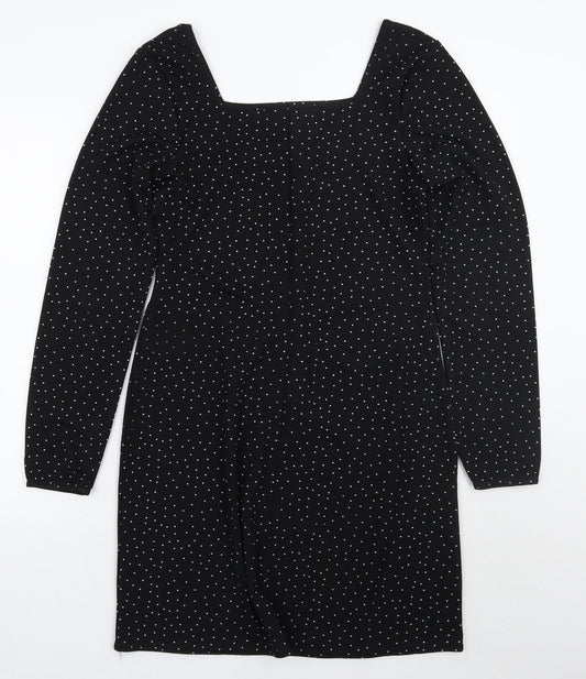 Very Womens Black Polka Dot  A-Line  Size 10