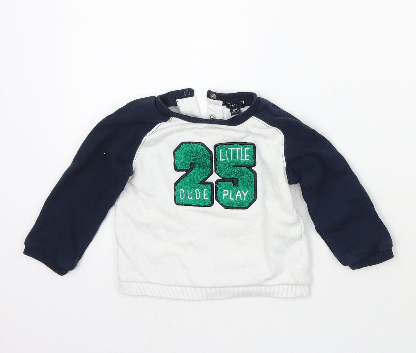 Kiabi Boys White   Pullover Jumper Size 18-24 Months