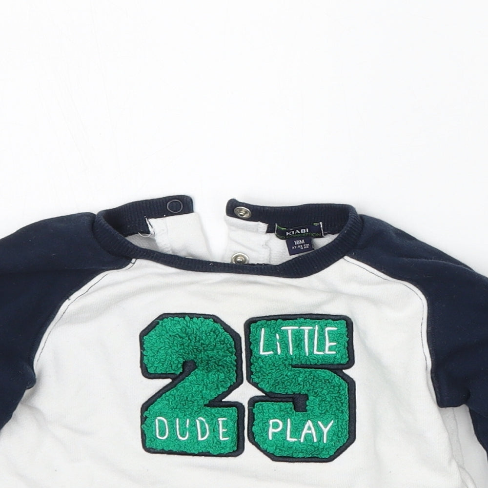 Kiabi Boys White   Pullover Jumper Size 18-24 Months