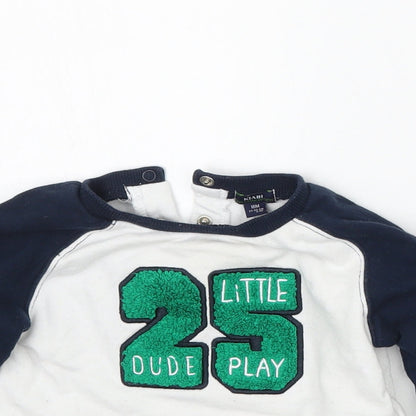 Kiabi Boys White   Pullover Jumper Size 18-24 Months