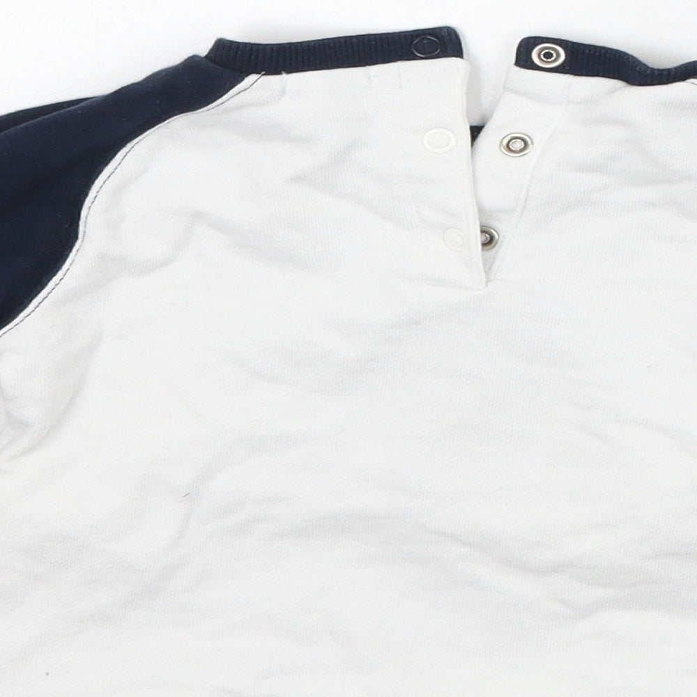 Kiabi Boys White   Pullover Jumper Size 18-24 Months