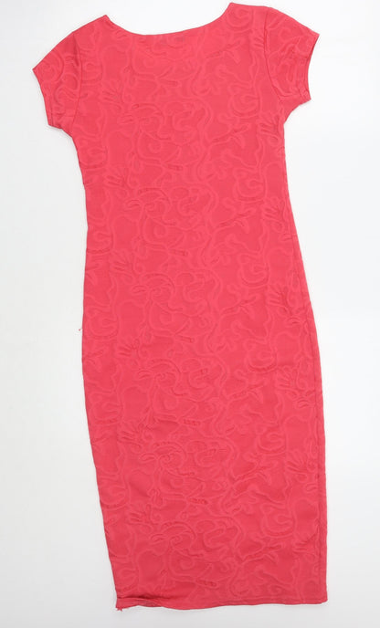 Me Womens Pink Floral  A-Line  Size M