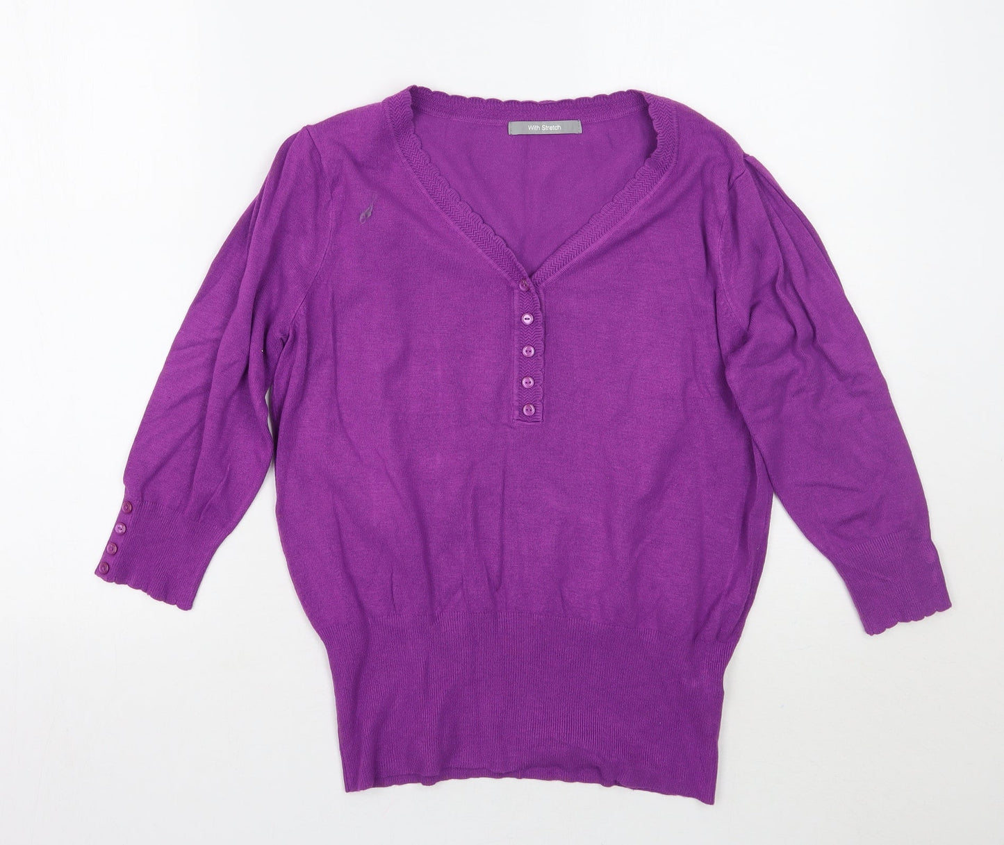 Womens UK Size 14 Marks and Spencer Purple Pullover Jumper