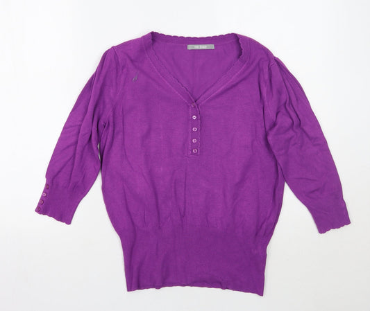 Womens UK Size 14 Marks and Spencer Purple Pullover Jumper