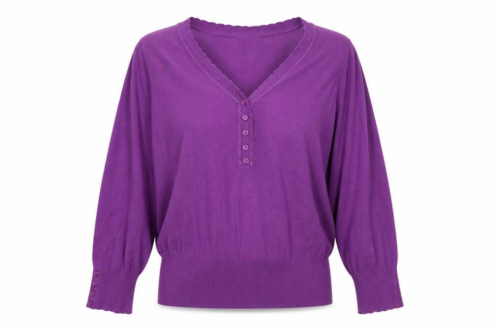 Womens UK Size 14 Marks and Spencer Purple Pullover Jumper