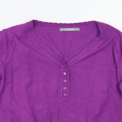Womens UK Size 14 Marks and Spencer Purple Pullover Jumper