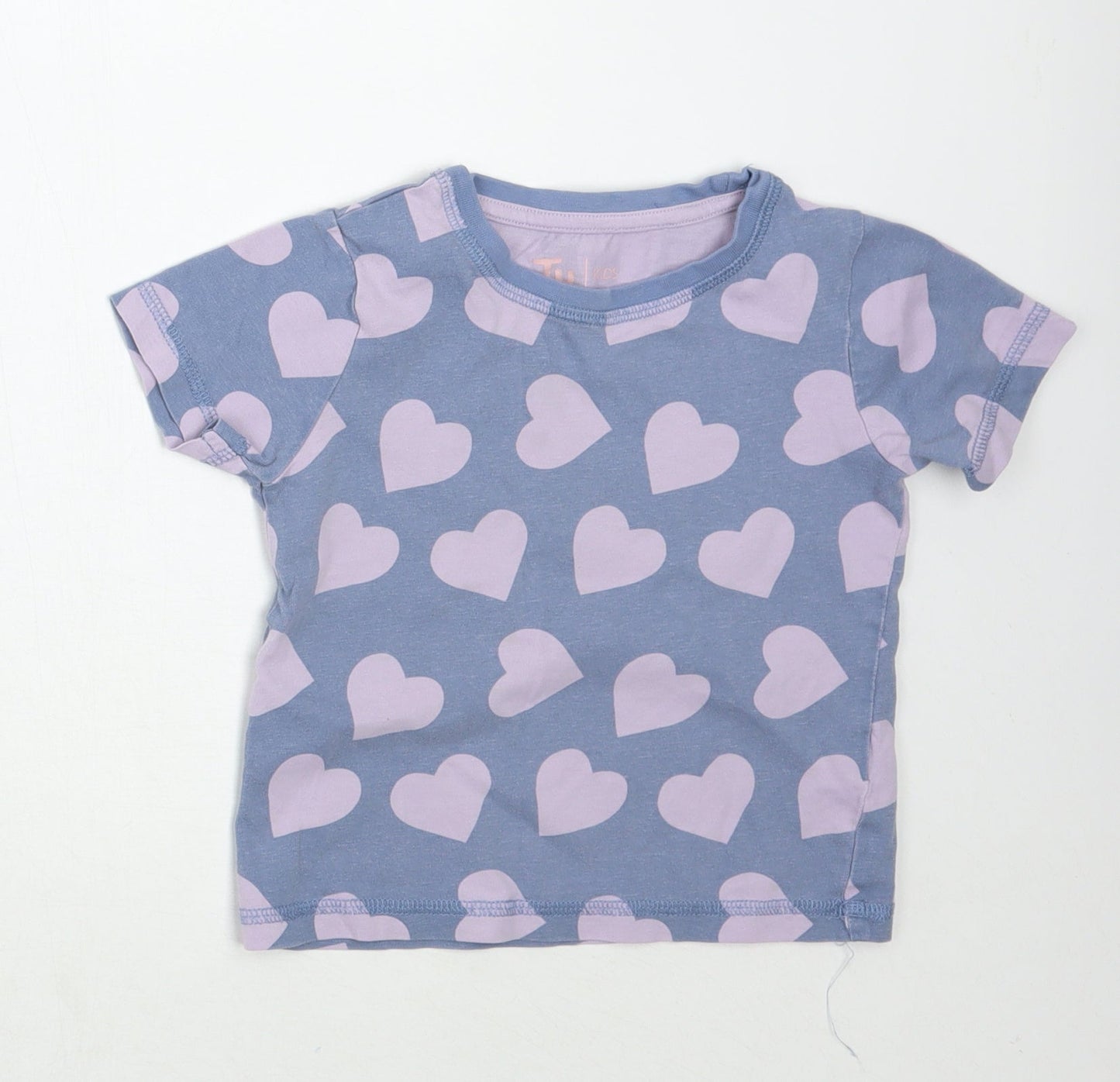 TU Girls Pink Geometric  Basic T-Shirt Size 3-4 Years