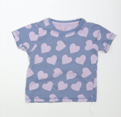 TU Girls Pink Geometric  Basic T-Shirt Size 3-4 Years