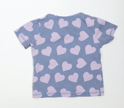 TU Girls Pink Geometric  Basic T-Shirt Size 3-4 Years