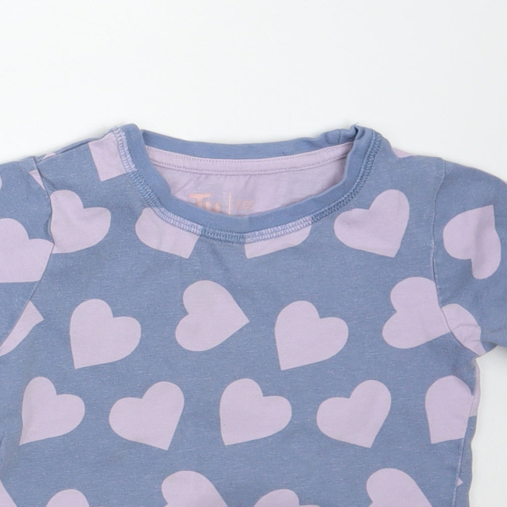 TU Girls Pink Geometric  Basic T-Shirt Size 3-4 Years