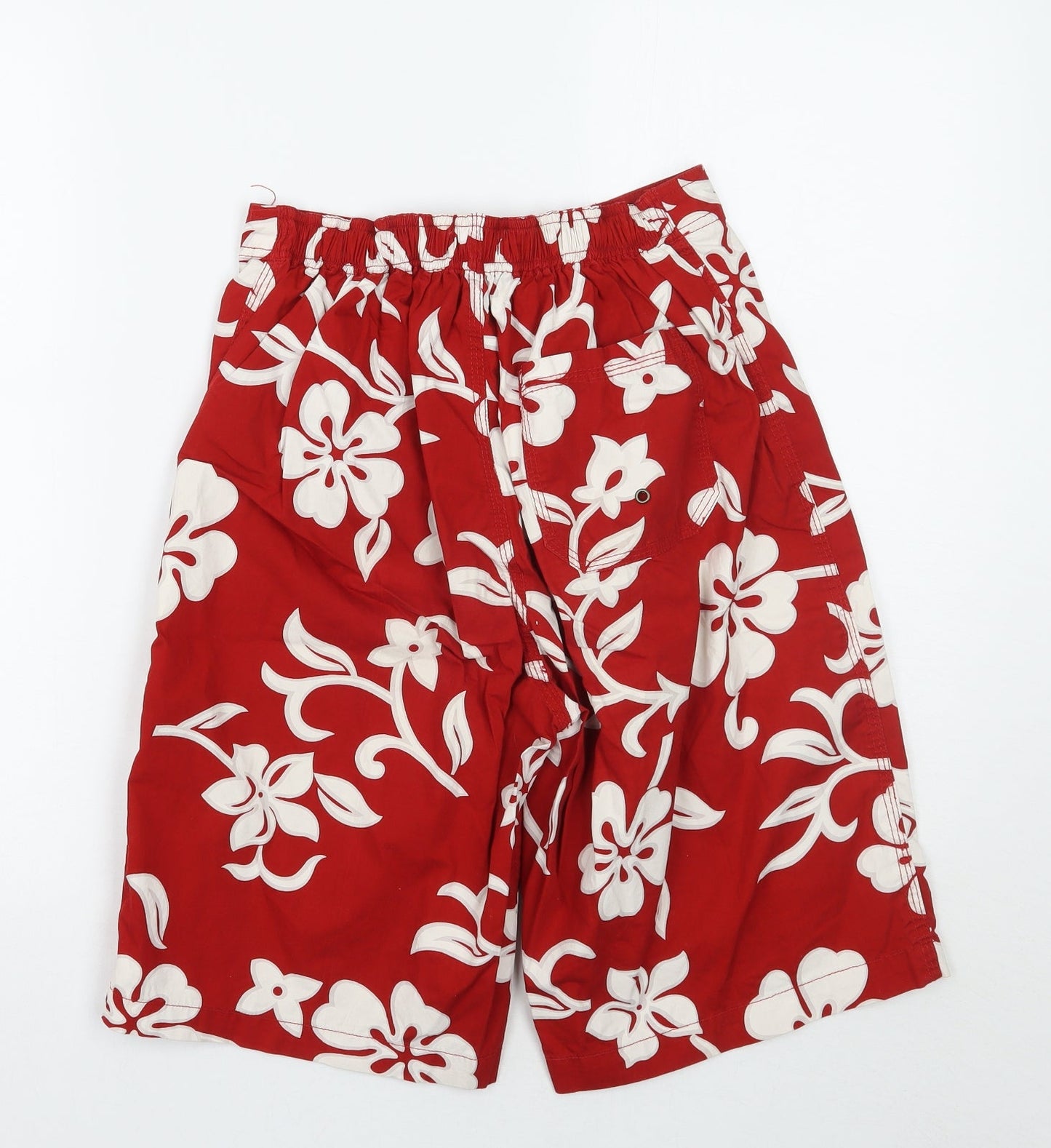 George Boys Red Floral  Bermuda Shorts Size S
