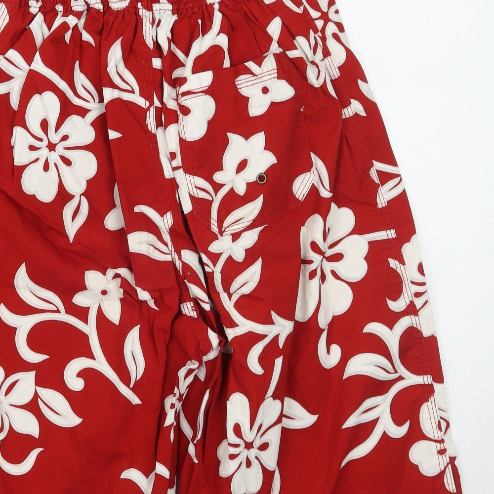 George Boys Red Floral  Bermuda Shorts Size S