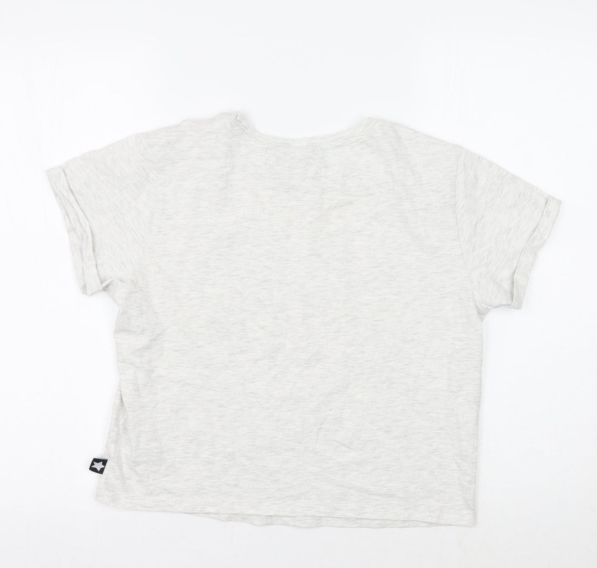 Back view of New Look girls’ grey basic t-shirt, size L