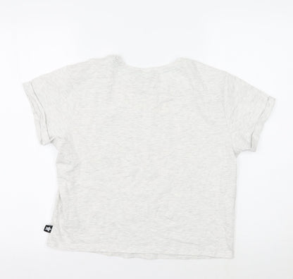 Back view of New Look girls’ grey basic t-shirt, size L