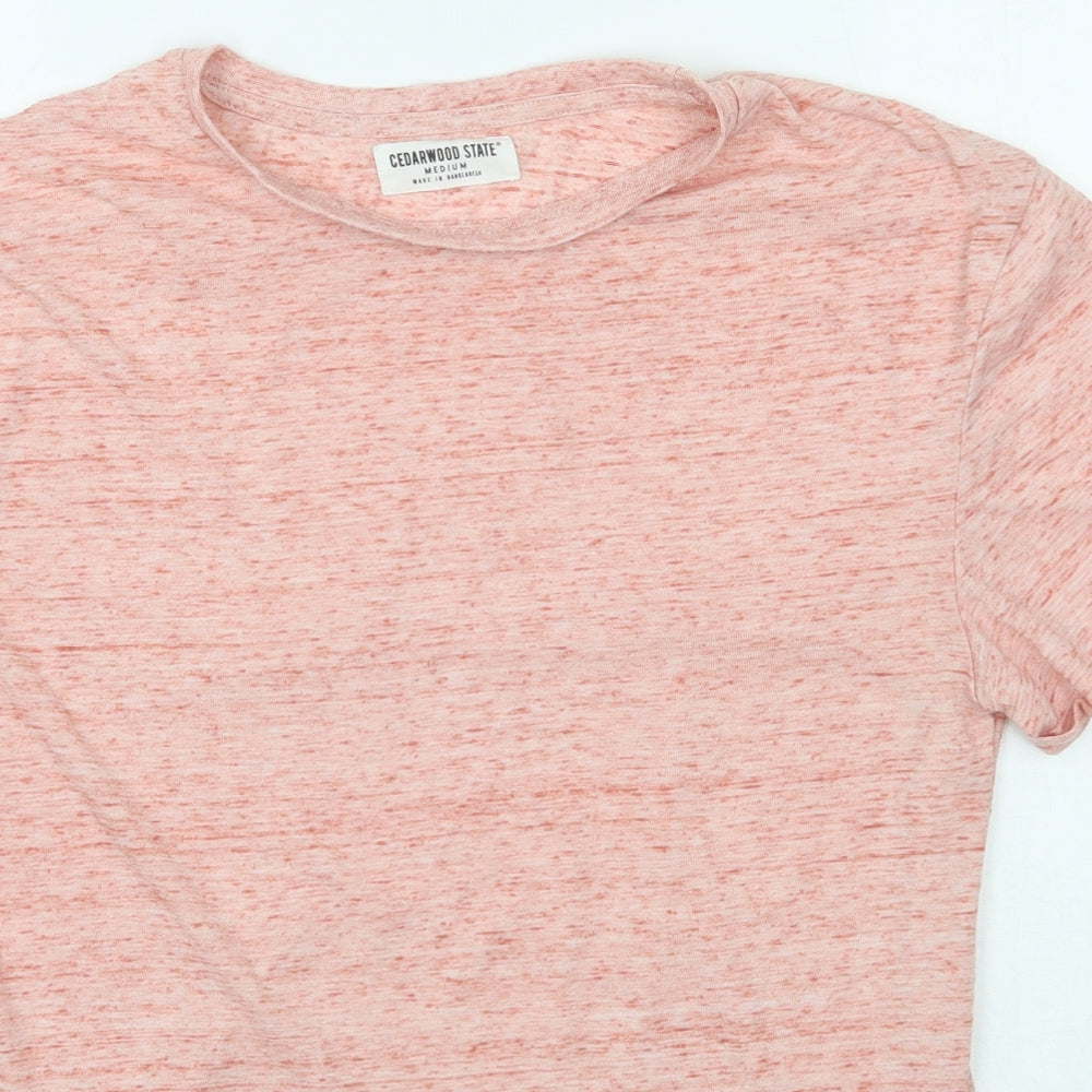 Cedar Wood State Womens Pink   Basic T-Shirt Size M
