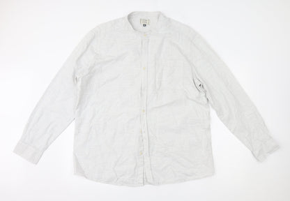 George Mens Grey    Button-Up Size XL