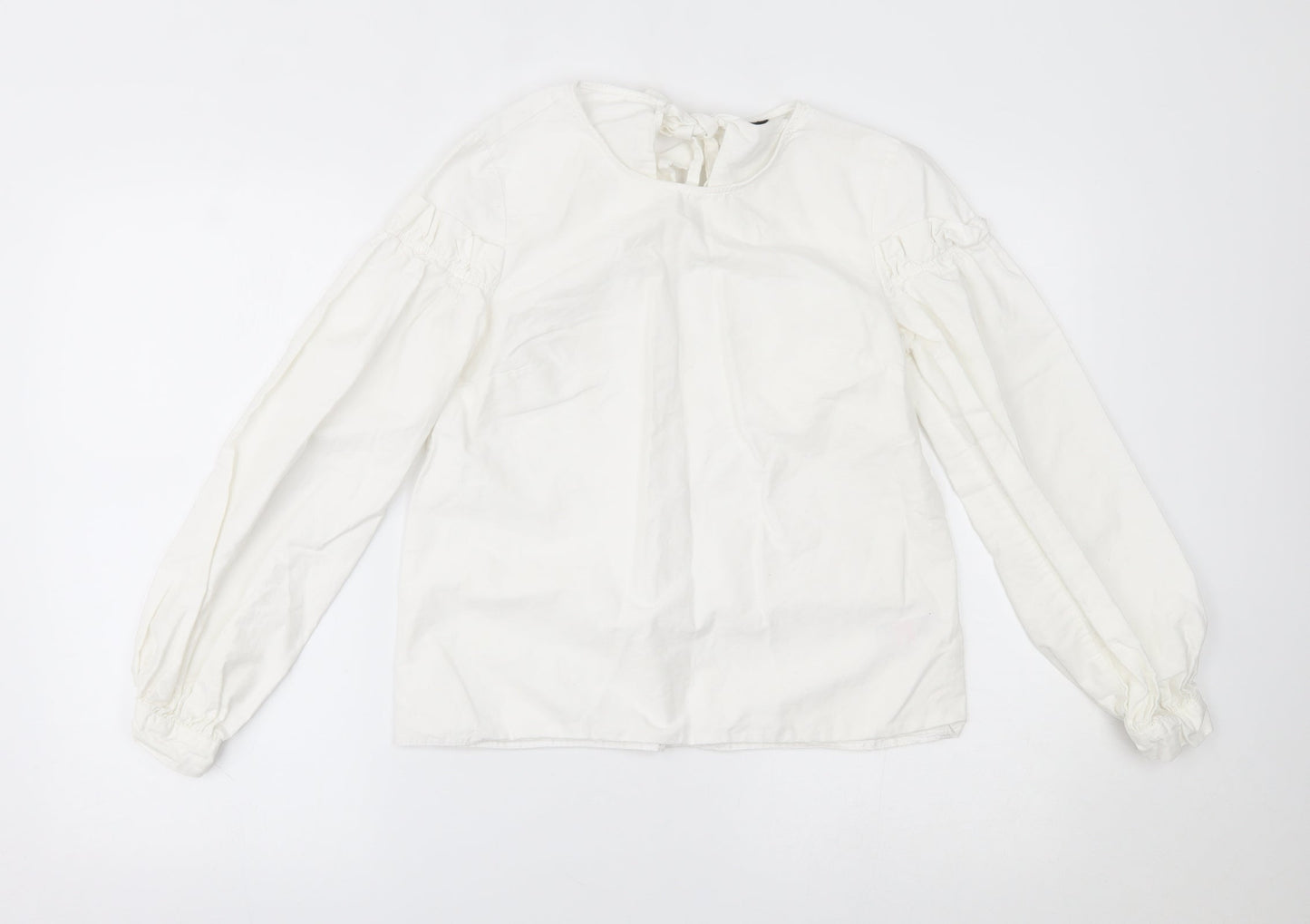 Womens UK Size 6 Topshop White Basic Blouse