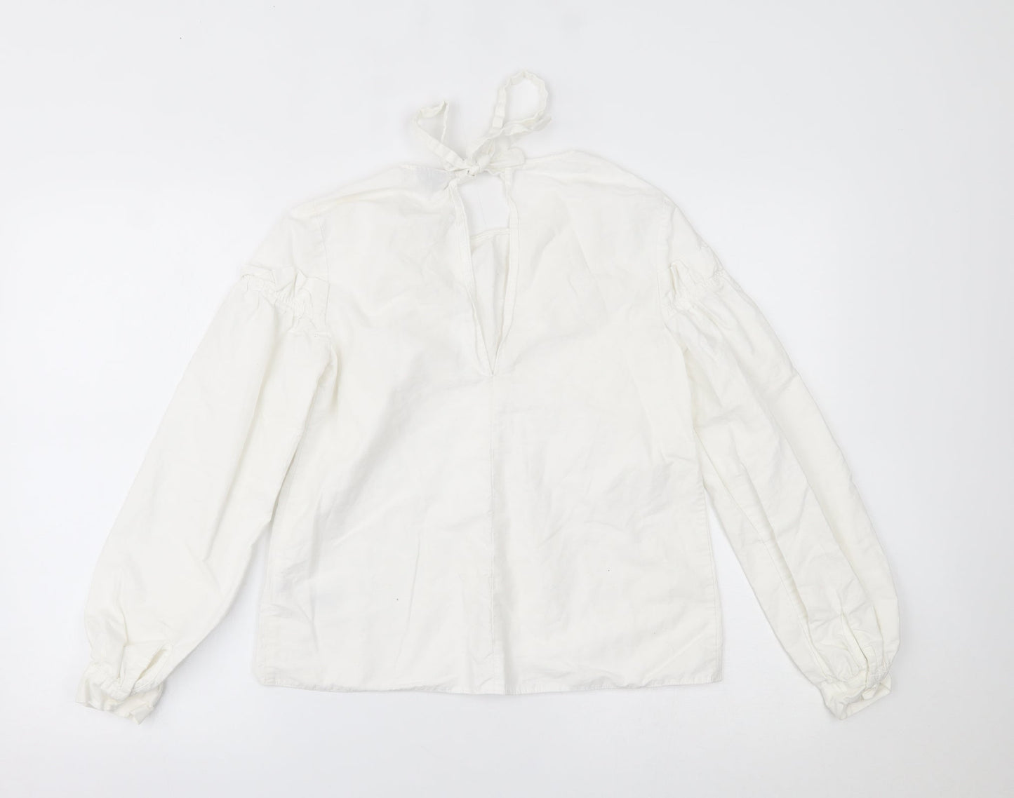 Womens UK Size 6 Topshop White Basic Blouse