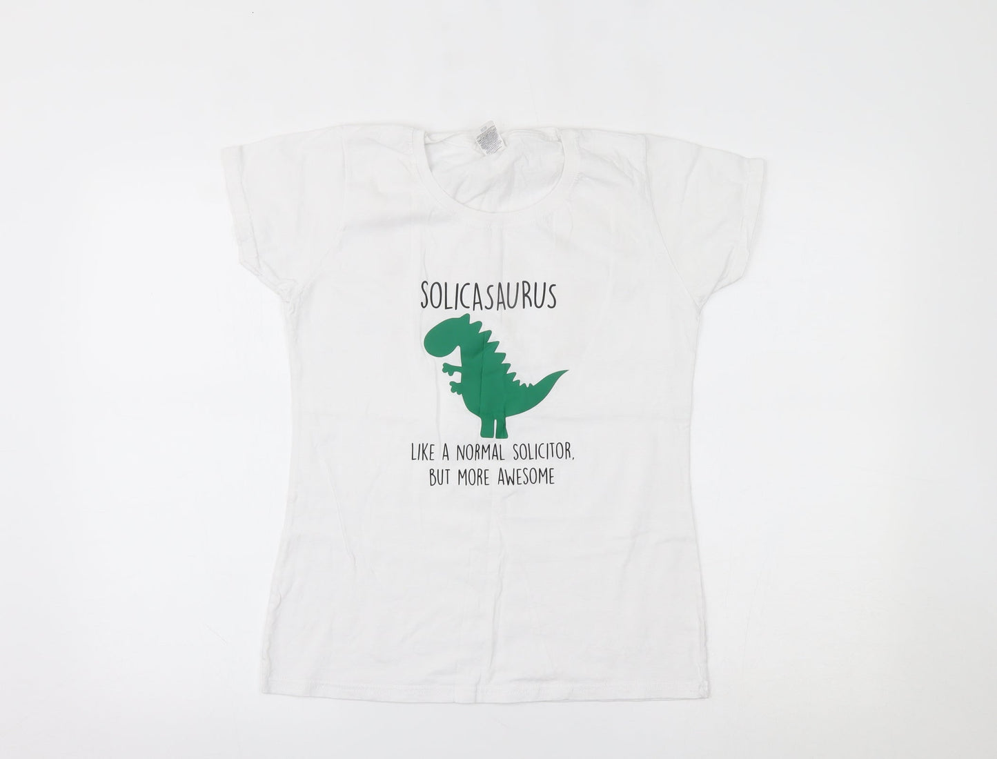 Womens UK Size S Fruit of the Loom White Basic T-Shirt