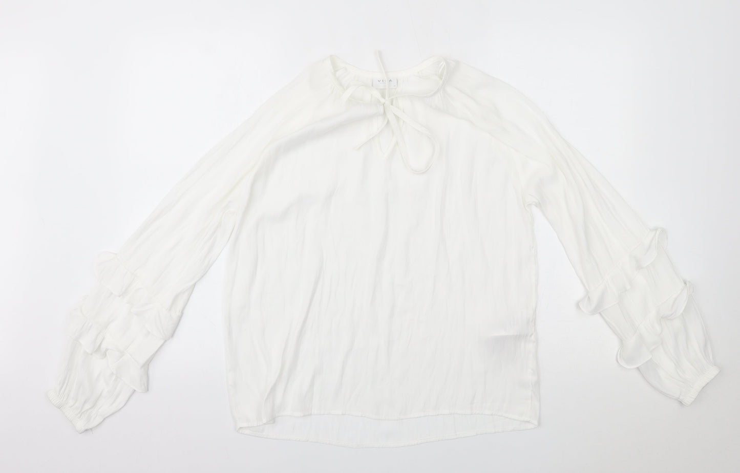 Womens UK Size 6 VILA White Basic Blouse