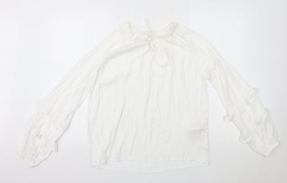 Womens UK Size 6 VILA White Basic Blouse