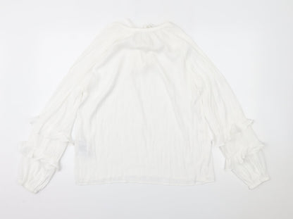 Womens UK Size 6 VILA White Basic Blouse
