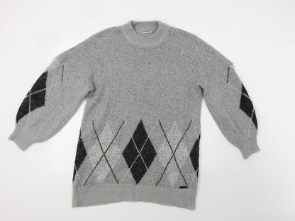 Womens UK Size S Noisy may Grey Pullover Jumper
