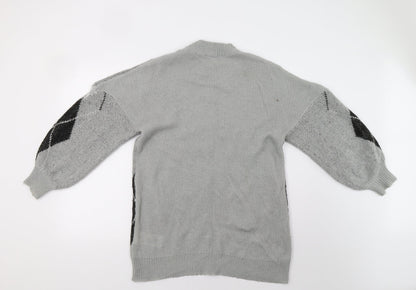 Womens UK Size S Noisy may Grey Pullover Jumper