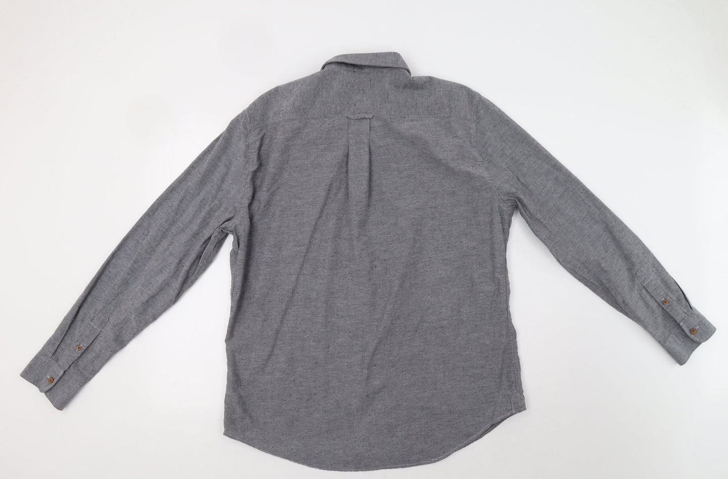 Mens UK Size XL Burton Grey  Button-Up Long Sleeve Casual Shirt