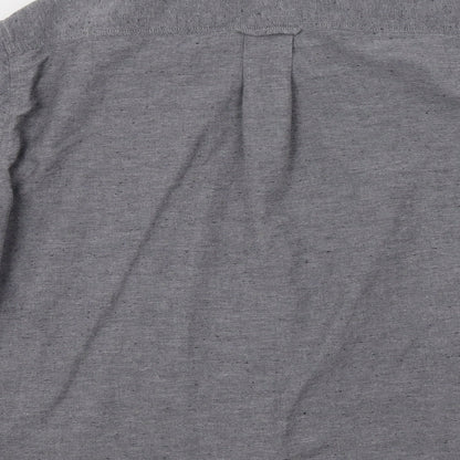 Mens UK Size XL Burton Grey  Button-Up Long Sleeve Casual Shirt