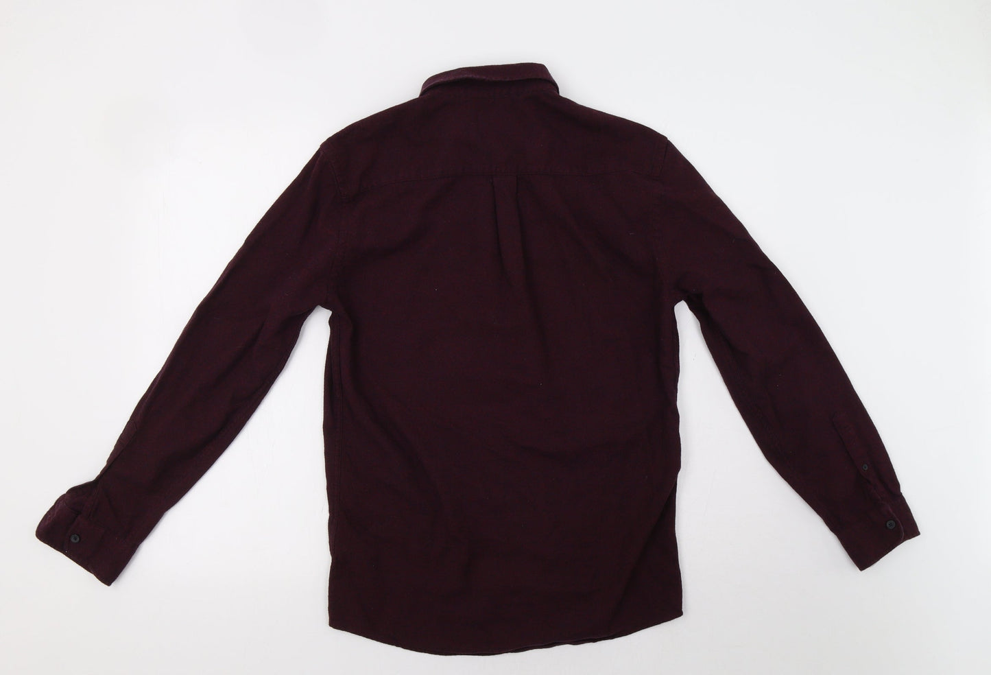 Mens UK Size S M&S Purple  Button-Up Long Sleeve Casual Shirt