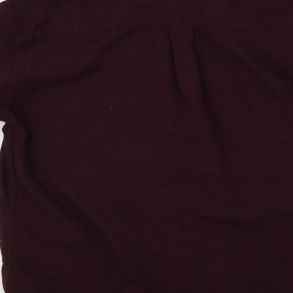 Mens UK Size S M&S Purple  Button-Up Long Sleeve Casual Shirt