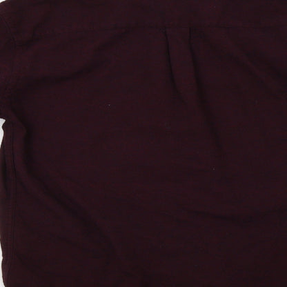 Mens UK Size S M&S Purple  Button-Up Long Sleeve Casual Shirt