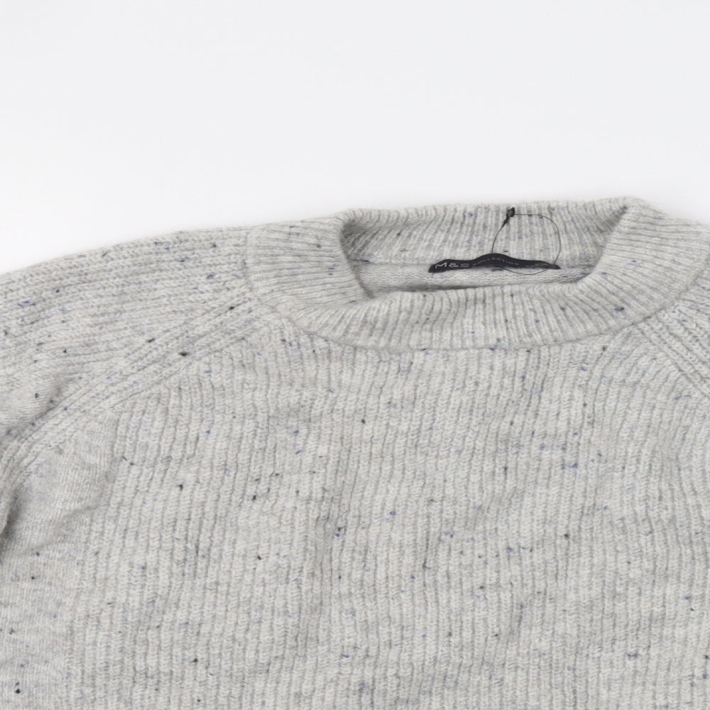Womens UK Size M M&S Grey Pullover Jumper