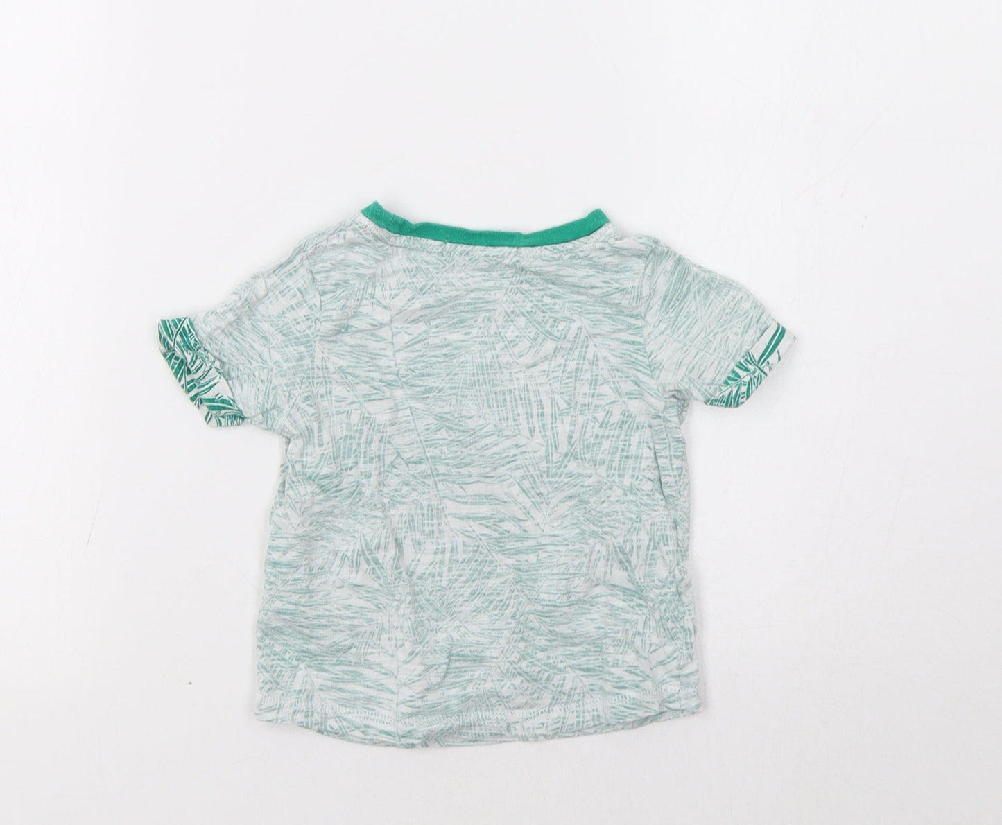 George Baby Green Floral  Basic T-Shirt Size 18-24 Months  - Super Cool
