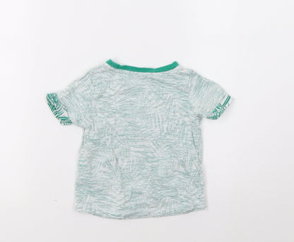George Baby Green Floral  Basic T-Shirt Size 18-24 Months  - Super Cool
