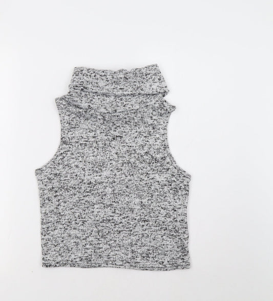 Womens UK Size S New Look Grey Pullover Jumper
